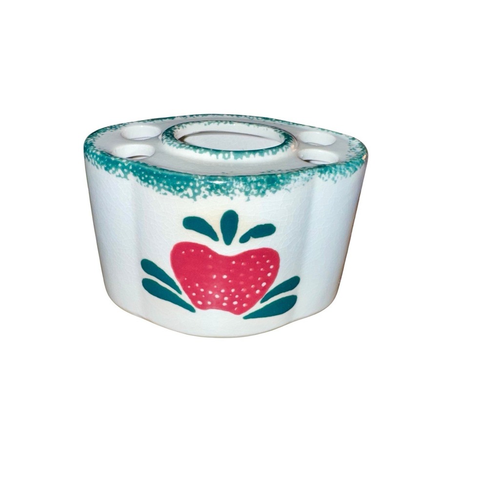 Vtg Hermitage Pottery Stoneware Toothbrush Holder Bathroom Cottage Core Decor